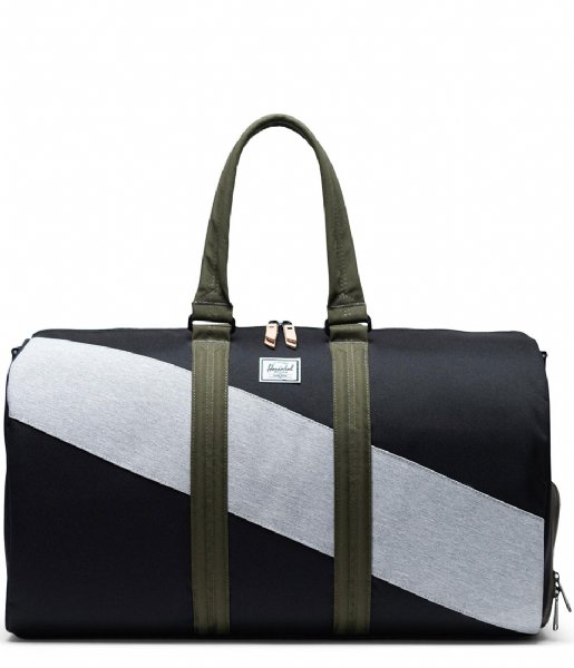 Herschel Supply Co. Travel bag Novel Select Black/Ivy Green/Light Grey Crosshatch (04064)