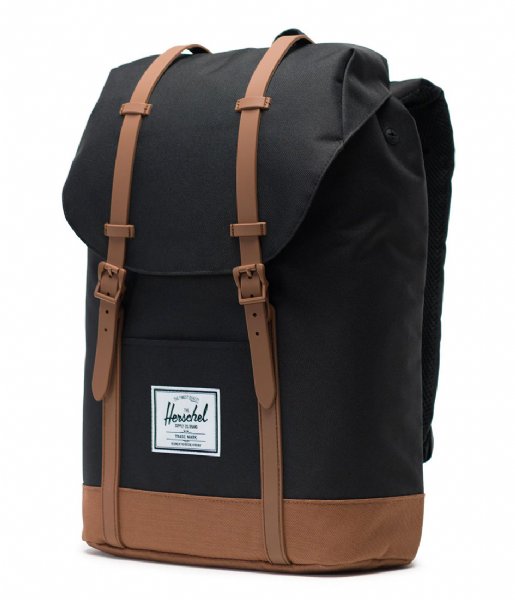 Herschel Supply Co. Everday backpack Retreat Backpack 15 inch black/saddle brown (02462)