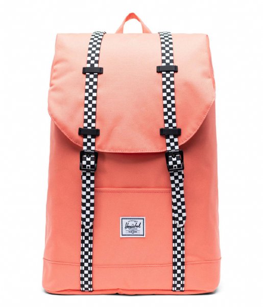 Herschel Supply Co. Everday backpack Retreath Youth fresh salmon checkerboard rubber (02748)