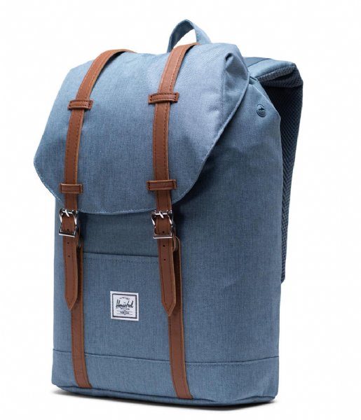 Herschel Supply Co. Laptop Backpack Retreat Mid Volume 13 Inch blue mirage crosshatch (03513)