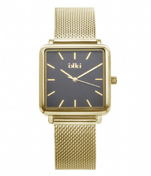 IKKI Watch Watch Tenzin Gold Plated gold plated black (TE03)