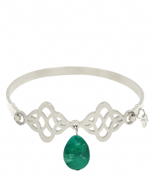 Jewels Must Rock Bracelet Armband Ornament Groen zilver