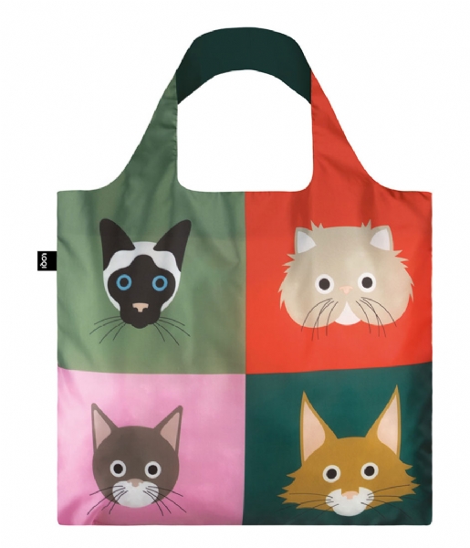 LOQI Shopper Foldable Bag Stephen Cheetham cats