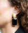 LOTT Gioielli Earring CE QU Pendant Square Facet Black