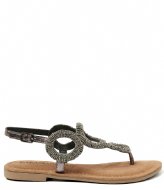 Lazamani Toe Sandals Rounds With Beads Pewter
