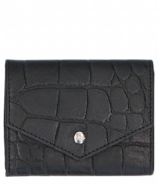 LouLou Essentiels  Wallet Vintage Croco Black