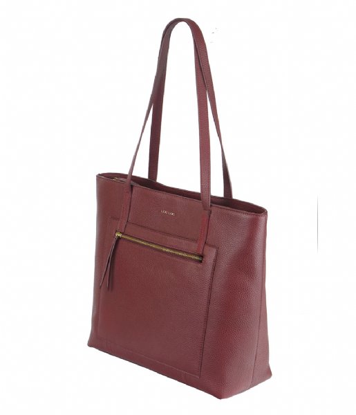 LouLou Essentiels  Bag Girl Boss Gold Colored Dark Red