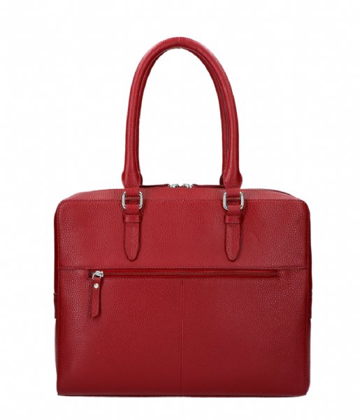 LouLou Essentiels Laptop Shoulder Bag Bag Girl Boss Silver Colored Dark Red