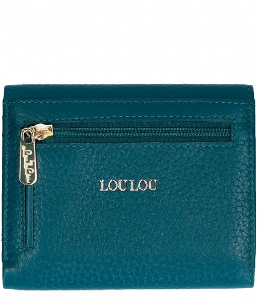 LouLou Essentiels Trifold wallet SLB Girl Boss Gold petrol blue (057)