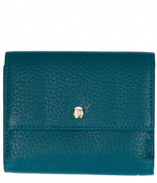 LouLou Essentiels Trifold wallet SLB Girl Boss Gold petrol blue (057)