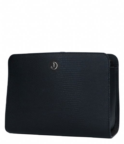 LouLou Essentiels Clutch Bag Lovely Lizard Silver Colored Black