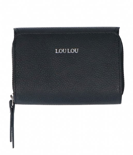 LouLou Essentiels Flap wallet SLB Beau Veau Silver Colored Black