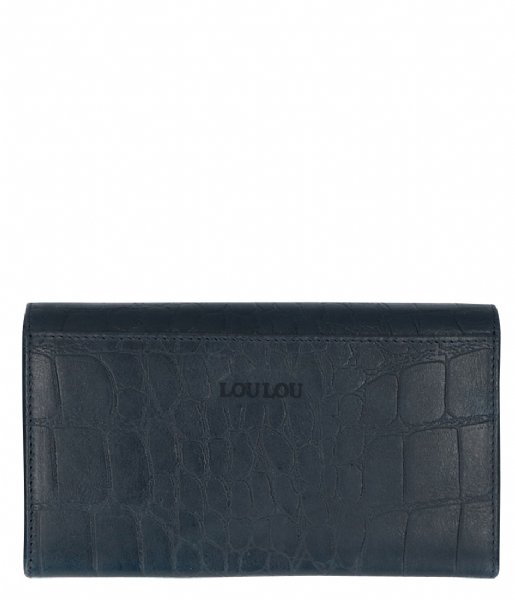 LouLou Essentiels Flap wallet Vintage Croco Black