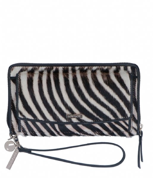 LouLou Essentiels Zip wallet Portemonee Groot Wild Zebra (81)