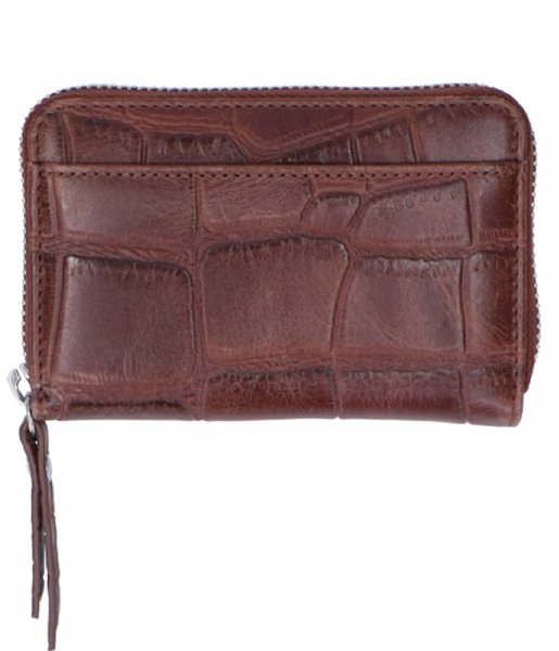 LouLou Essentiels Zip wallet Portemonnee Klein Vintage Croco Dark Brown (20)