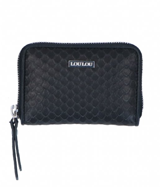 LouLou Essentiels Zip wallet Portemonnee Klein Scales Black (1)