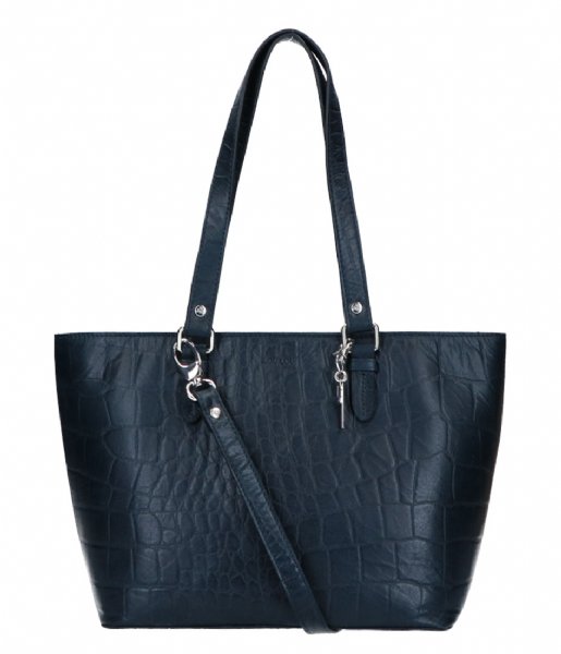 LouLou Essentiels Shoulder bag Bag Vintage Croco dark blue (050)