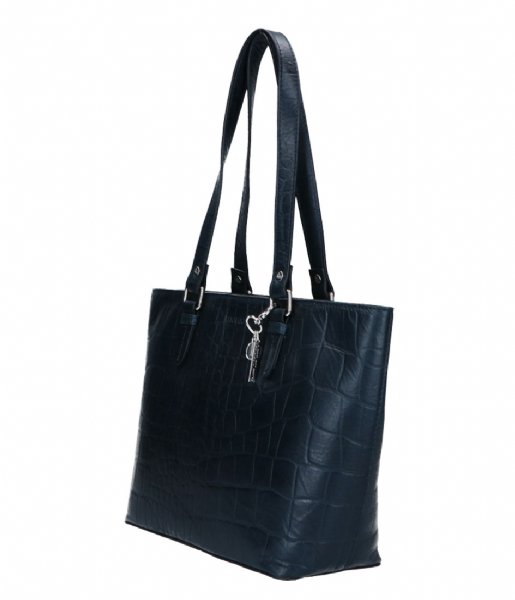 LouLou Essentiels Shoulder bag Bag Vintage Croco dark blue (050)
