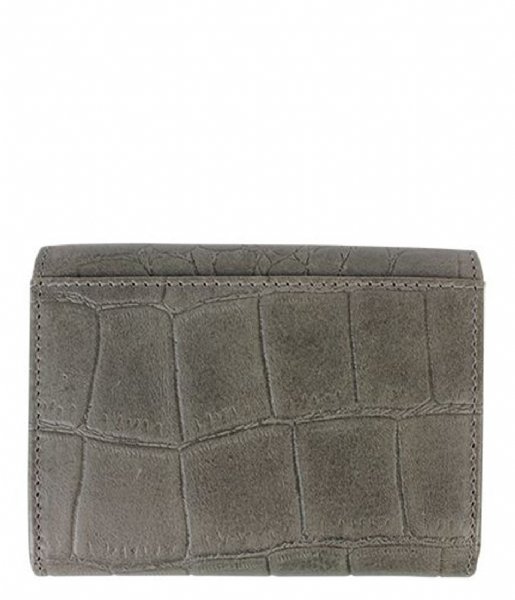 LouLou Essentiels Flap wallet SLB Vintage Croco Dark Grey (002)