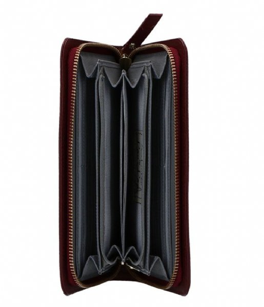 LouLou Essentiels Zip wallet Beau Veau Dark Red (031)