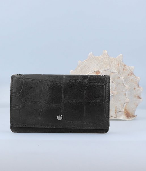 LouLou Essentiels Clutch Bag Vintage Croco black (001)