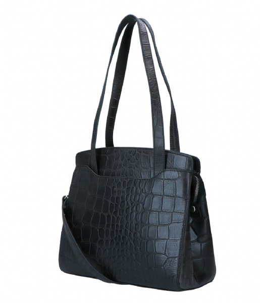 LouLou Essentiels Shoulder bag Vintage Croco Black (001)