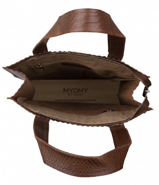 MYOMY  My Paper Bag Zipper Long Handles New anaconda brandy 10273048)