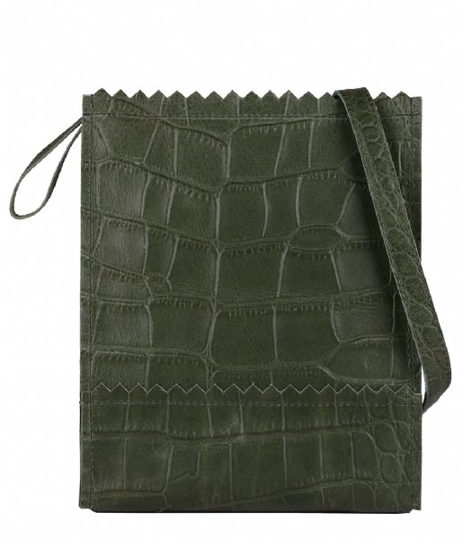 MYOMY Crossbody bag My Paper Bag Baggy Medium croco vetiver green (10612940)