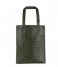 MYOMY Shoulder bag My Paper Bag Zipper Long Handles New croco vetiver green (10272940)