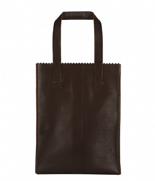 MYOMY Shoulder bag My Paper Bag Zipper Long Handles New boarded dark brown (1027-6067)