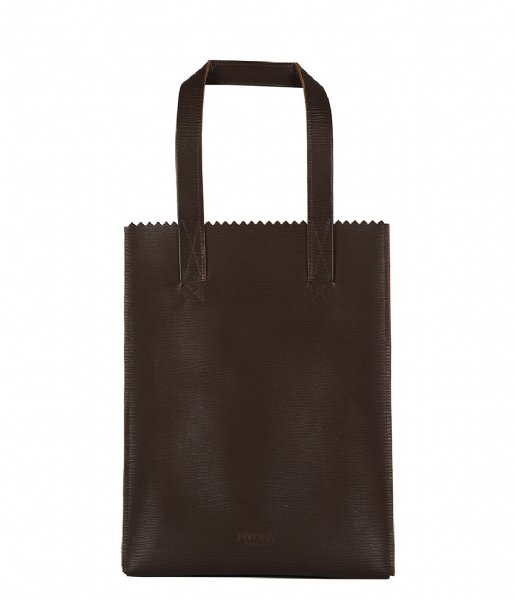MYOMY Shoulder bag My Paper Bag Zipper Long Handles New boarded dark brown (1027-6067)
