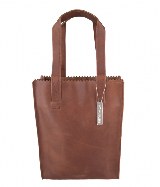 MYOMY Shoulder bag My Paper Bag Zipper Long Handles New cognac (10270452)