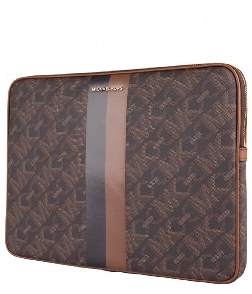 Michael Kors Laptop Sleeve Travel Accessories Case For Laptop Or Tablet Brown Luggage (227)