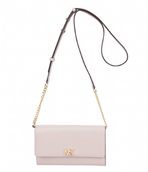 Michael Kors  XL Wallet On A Chain soft pink & gold hardware