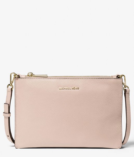 Michael Kors Crossbody bag Large Double Pouch Crossbody soft pink & gold colored hardware