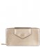 Michael Kors Zip wallet Small Phone Crossbody pale gold & gold colored hardware