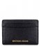 Michael KorsJet Set Cardholder black & gold hardware