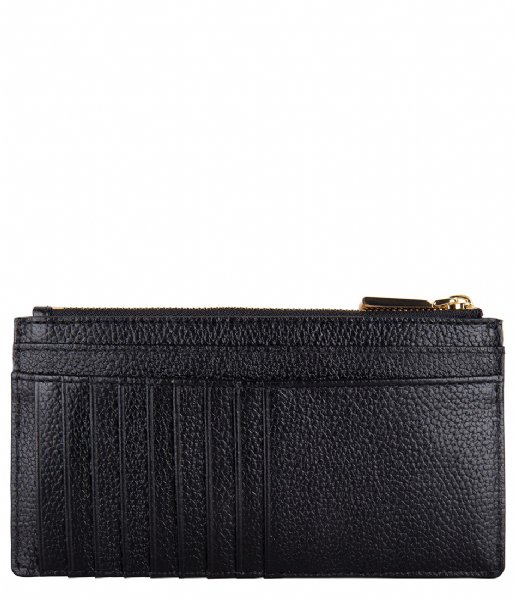 Michael Kors Zip wallet Jet Set Large Slim Card Case black & gold hardware