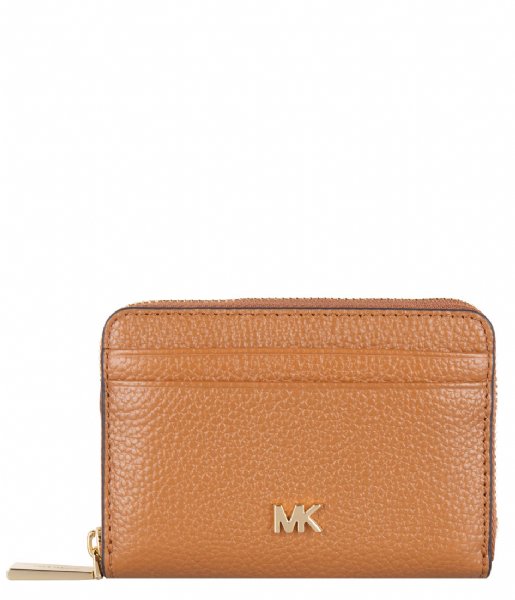 Michael Kors Zip wallet Mott Coin Card Case acorn & gold hardware