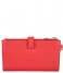 Michael Kors Clutch Double Zip Wristlet bright red & gold colored hardware