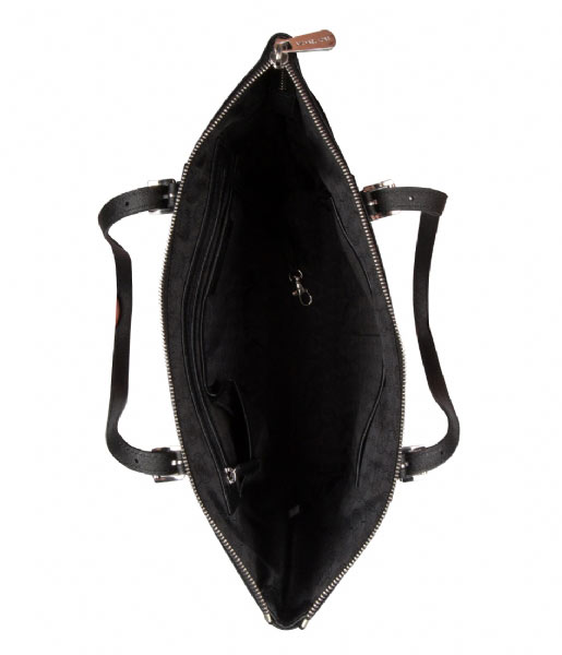 Michael Kors Shoulder bag Jet Set Item EW Top Zip Tote black & silver colored hardware