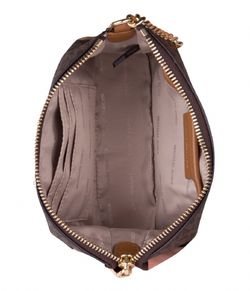 Michael Kors Shoulder bag Jet Set Medium Chain Pouchette brown & gold hardware
