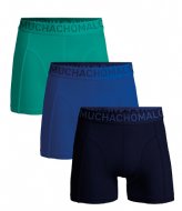 Muchachomalo 3-Pack Boxer Shorts Microfiber Blue Blue Green