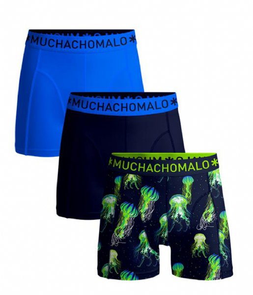 Muchachomalo  Short Jellyfish 3-Pack Print Navy Blue