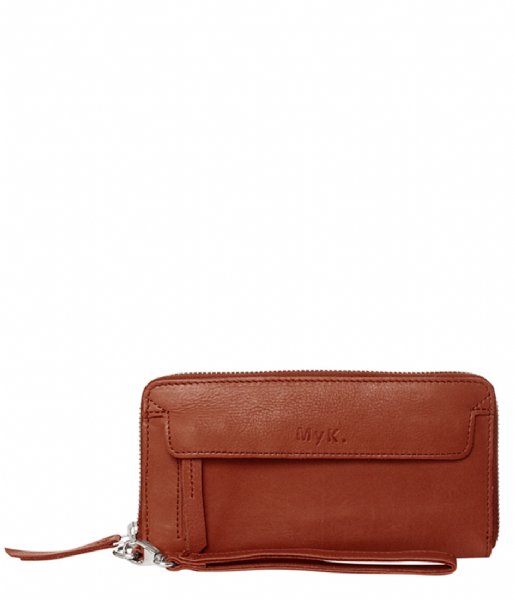 MyK Bags Zip wallet Purse Spendit chestnut