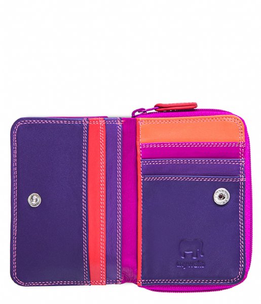 Mywalit Zip wallet Small Wallet With Zip Around Purse Sangria Multi (75)