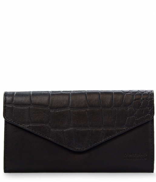 O My Bag Flap wallet Pixie black classic croco