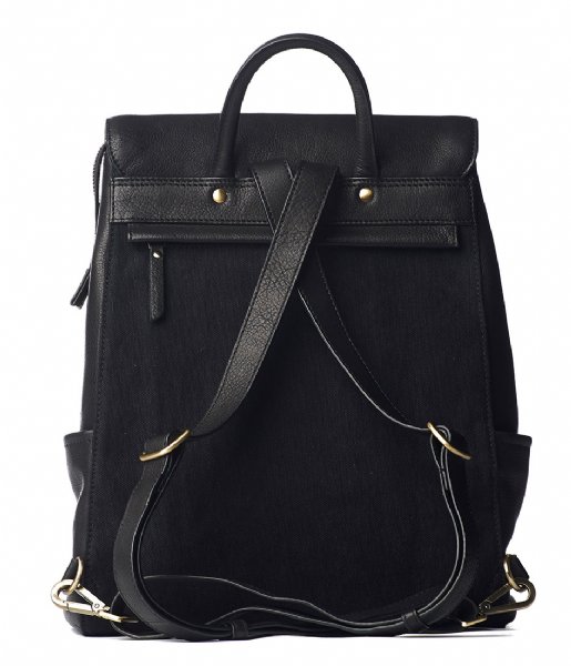 O My Bag Laptop Backpack Jean Backpack 13 Inch black soft grain