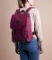 O My Bag Laptop Backpack Mau Backpack 15 Inch burgundy waxed canvas / brown hunter