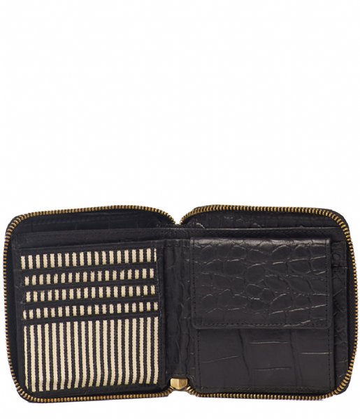 O My Bag Zip wallet Sonny Square Wallet Black classic croco